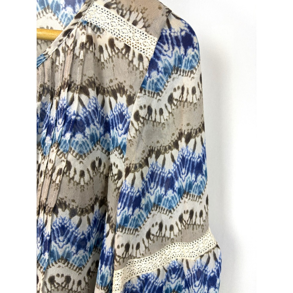 Sundance Boho Ethereal Silk Boho Peasant Blouse Size M - Picture 6 of 6